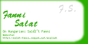 fanni salat business card